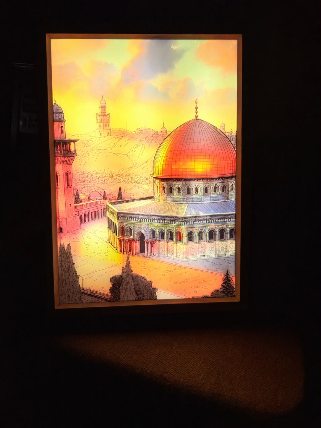 Masjid Al-Aqsa Light-Up Frame - The Dhikr Gallery